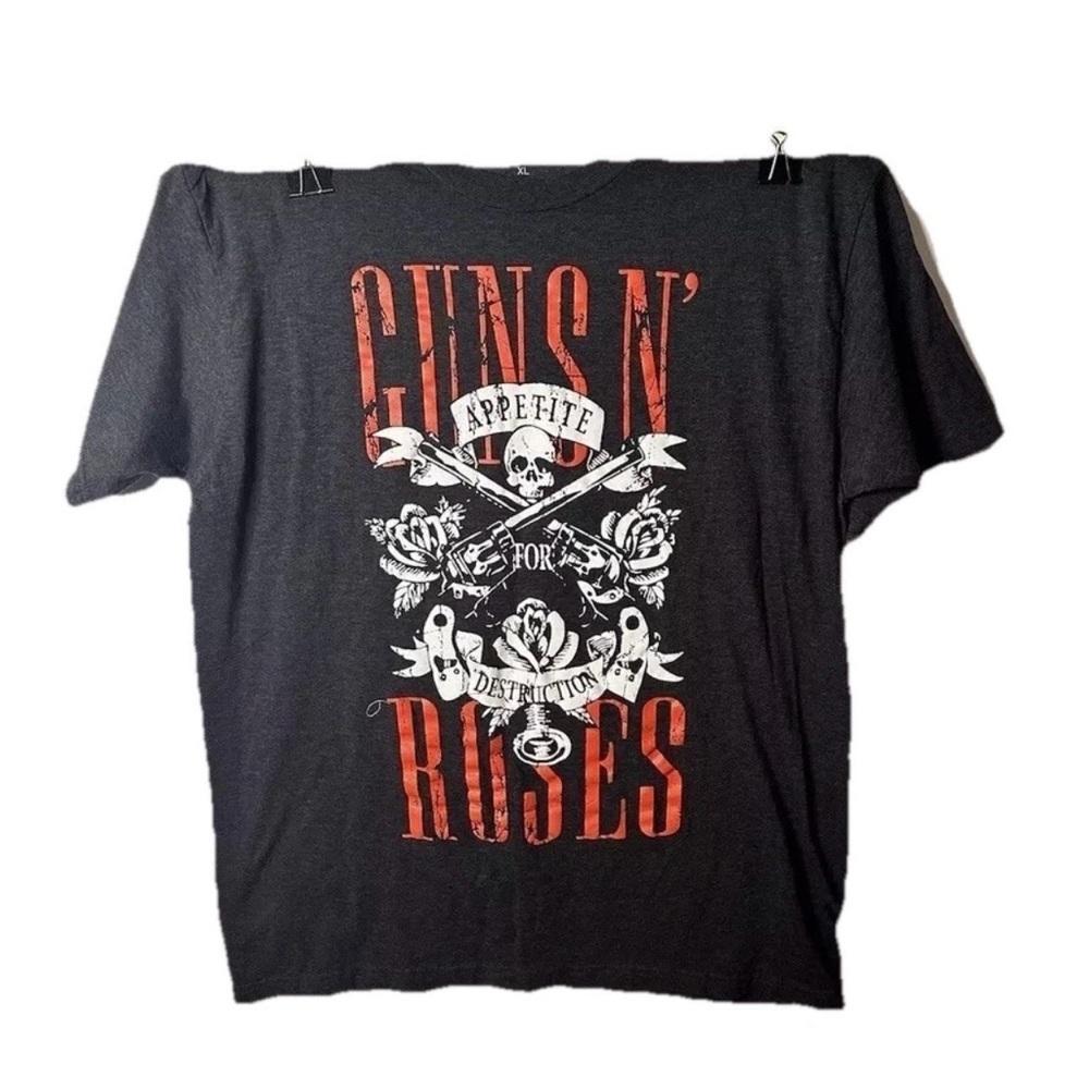 Guns And Roses Appetite For Destruction TShirt XL Unisex Crew Neck Gray